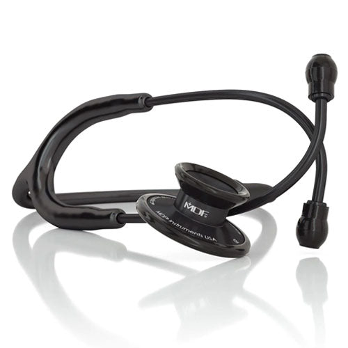 MDF Instruments Stethoscope BlackOut All Black Acoustica Lightwegiht Dual Head Adult