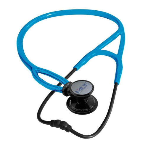 MDF Instruments Stethoscope ProCaradial ERA Blackout Black and Blue Lightweight Cardiology