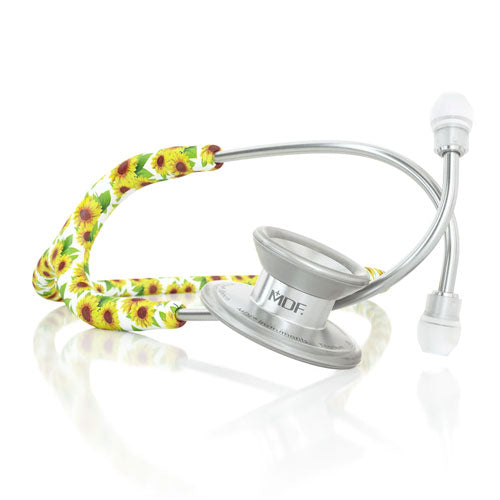 MDF Instruments Stethoscope Sunflower Print MD One Epoch Titanium Adult and Pediatric Dual Head