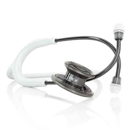 MDF Instruments Stethoscope Pearla Noire and White Dual Head MD One Stainless Steel