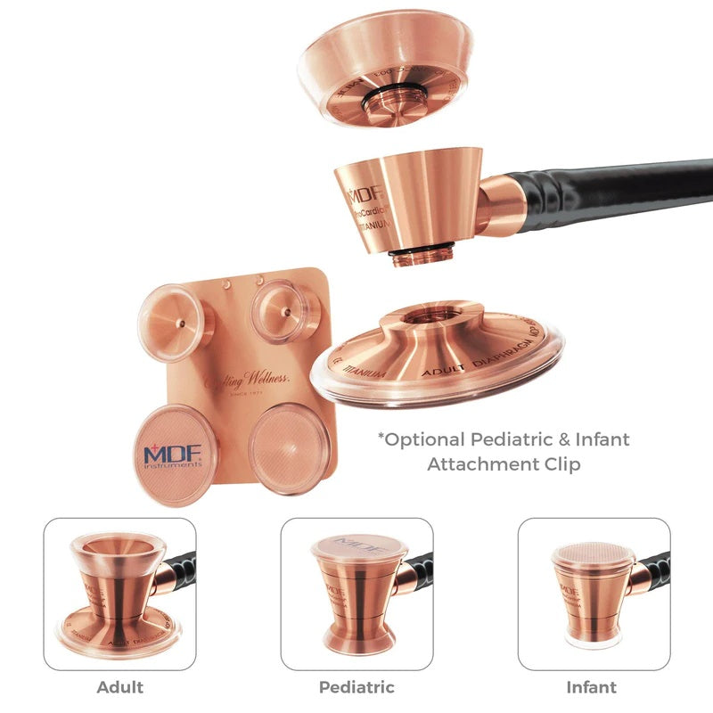 MDF Instruments Stethoscope Attachments, Attachment Clip for Rose Gold Stethoscopes