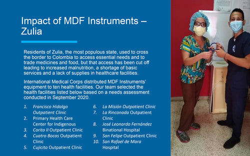 MDF Instruments Donates stethoscopes to International Medical Corps in Venezuela