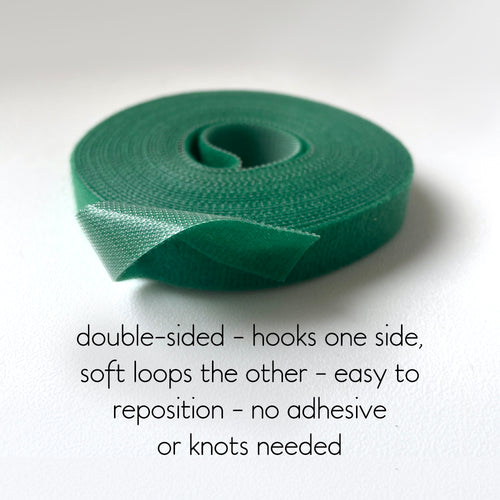 Plant Velcro Support Ties - Soft - 1.5cm wide x 5 to 10 metre roll - B –  lovethatleaf