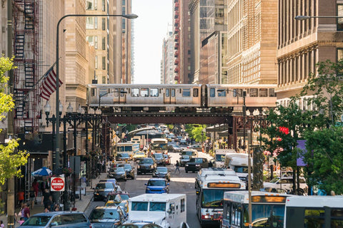 Chicago traffic. I can hear the subway rumbling overhead.