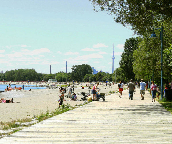 The boardwalk at the Beaches neighborhood in Toronto, Ontario.