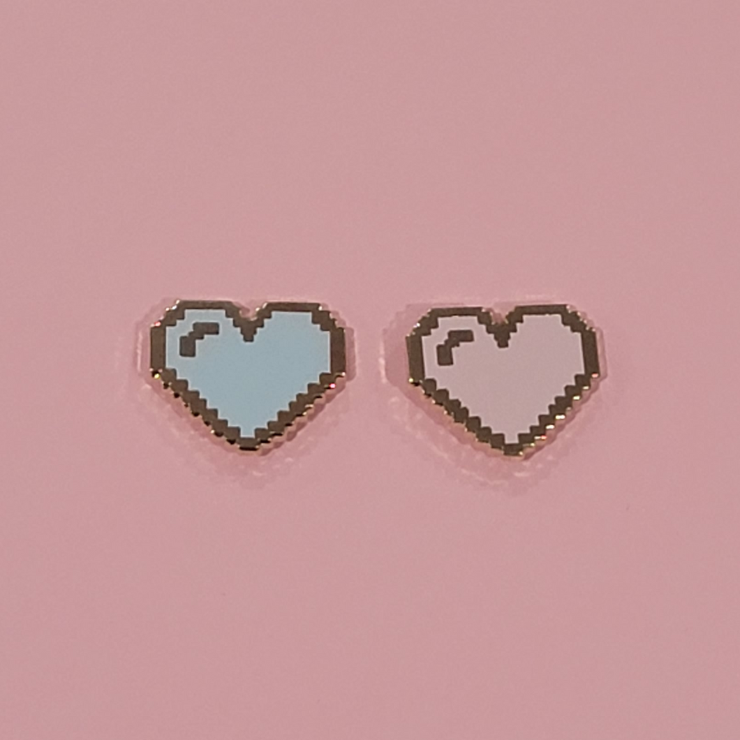 Pixel Hearts Enamel Pin Set