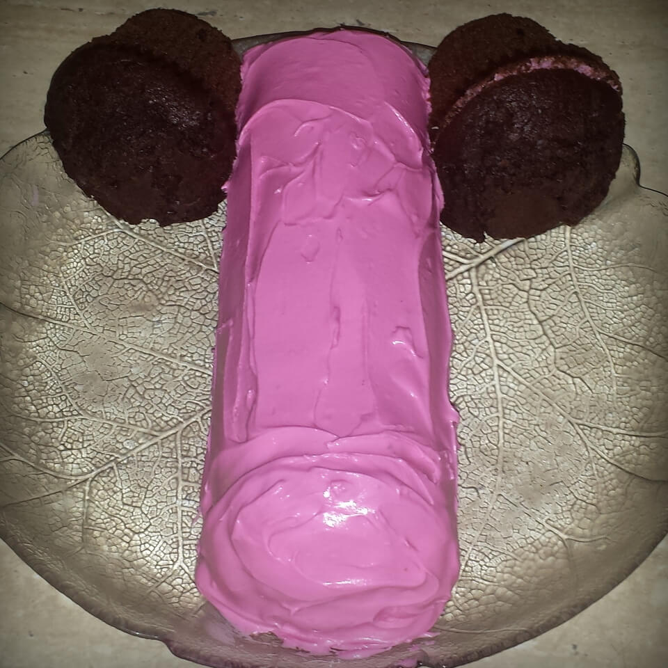 home made penis cake