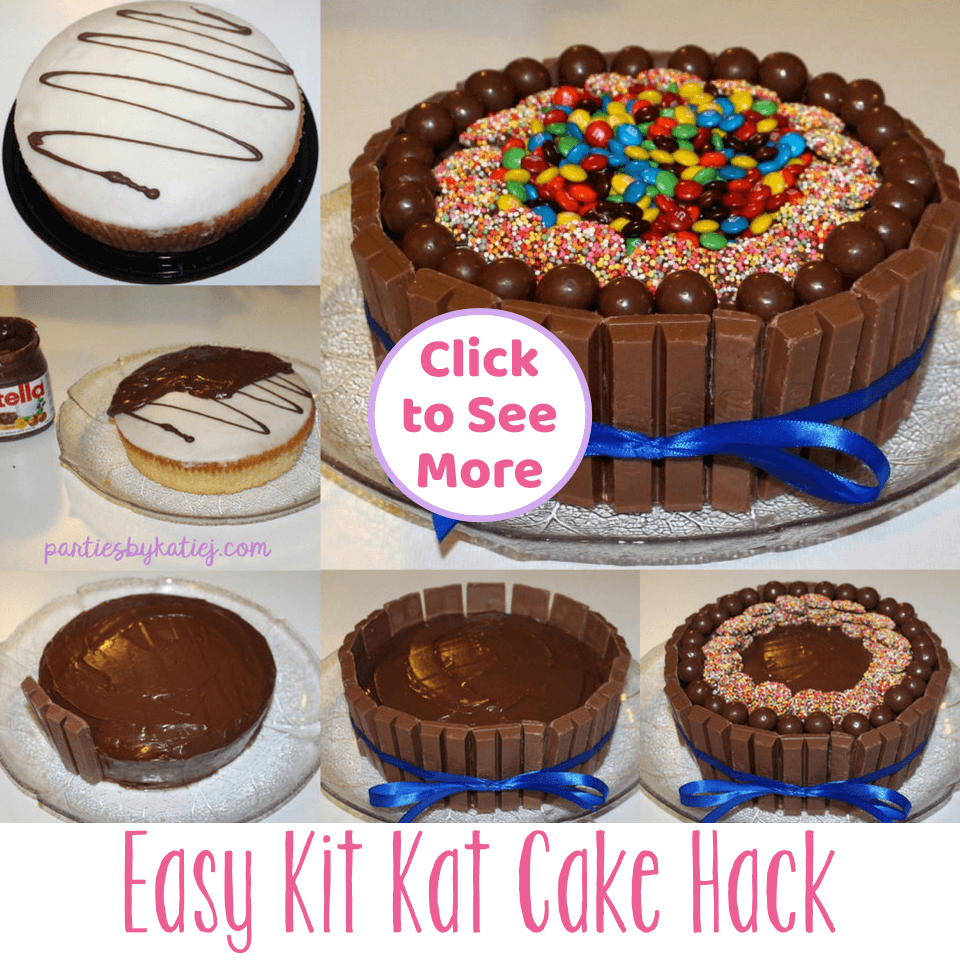 Triple layer Kit Kat cake I made for my daughters birthday. The
