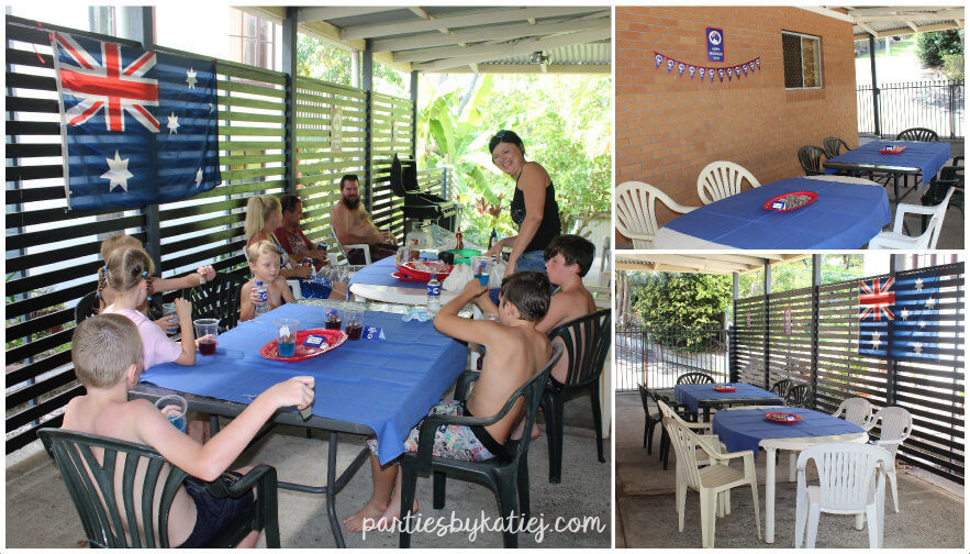 australia day party photos bbq friends decorations