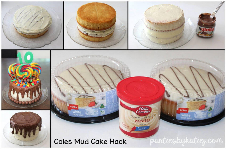 Coles Mud Cake Hack with Drip Icing