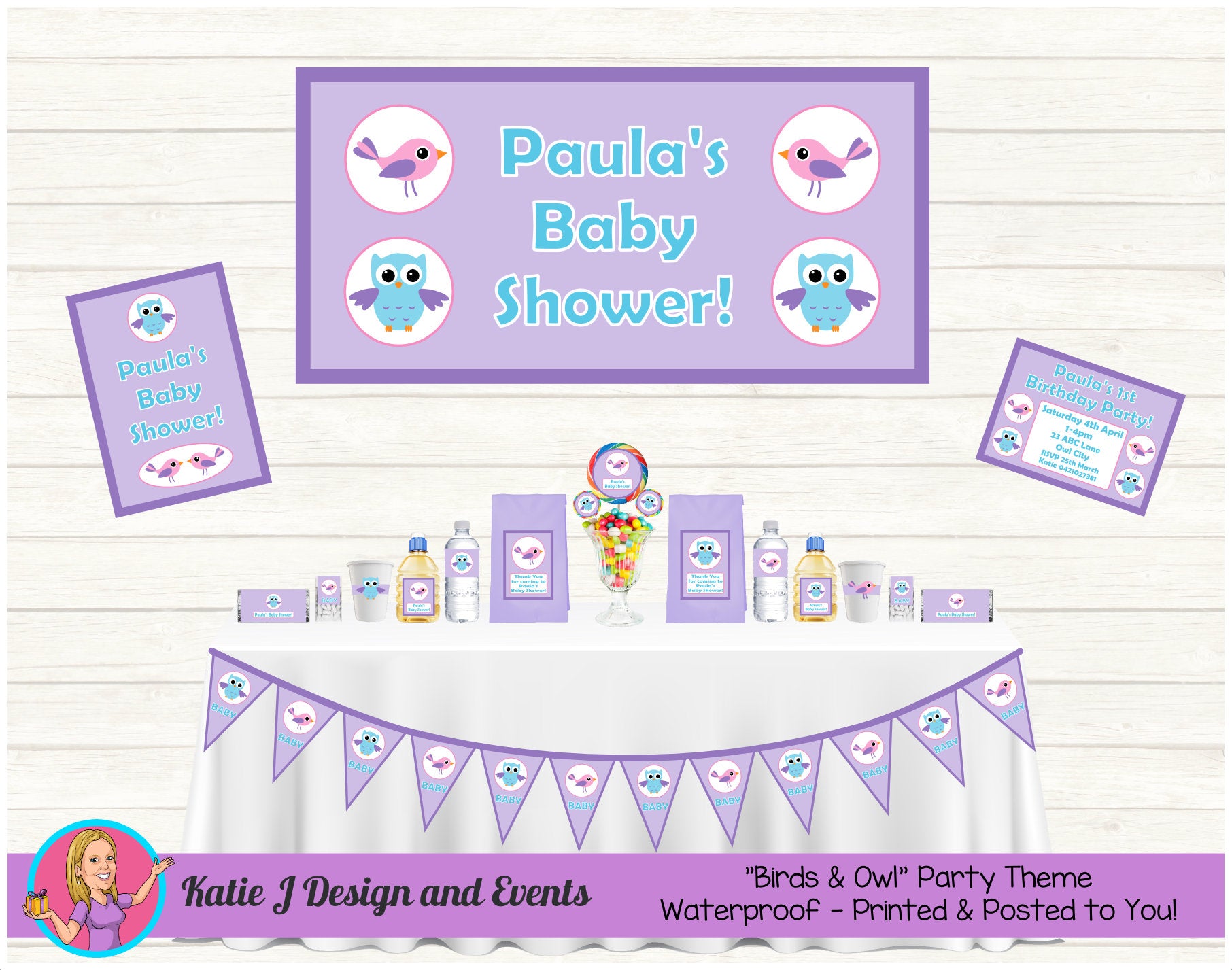 How To Create A Beautiful Floral Birds Owl Baby Shower Katie J Design And Events