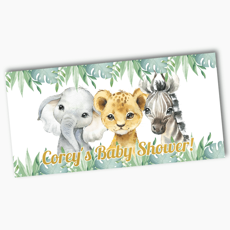 African Animals Baby Shower Banner