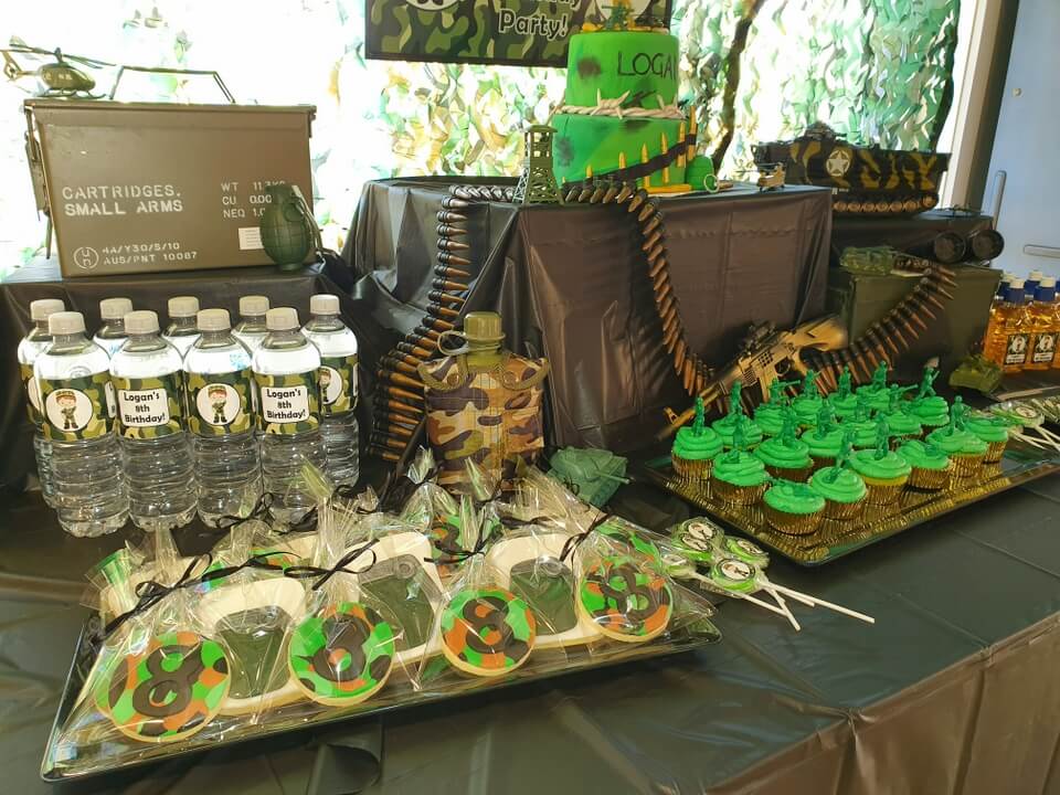 Army Camo Party Food Table