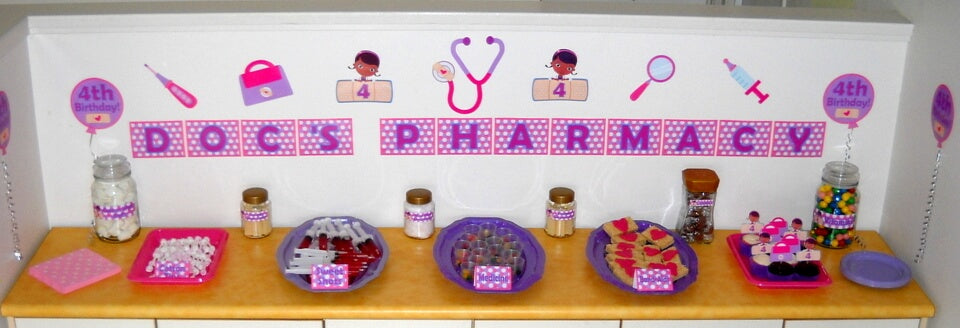 Doc McStuffins Pharmacy Table Party Food