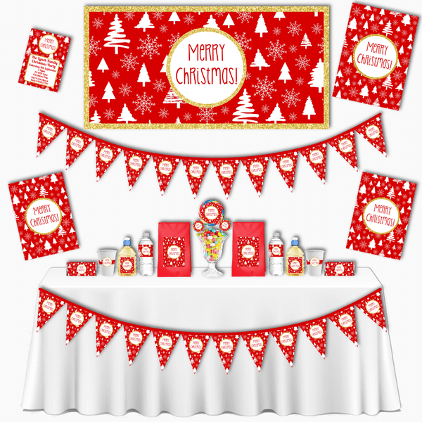 Festive Red & Gold Christmas Grand Party Pack