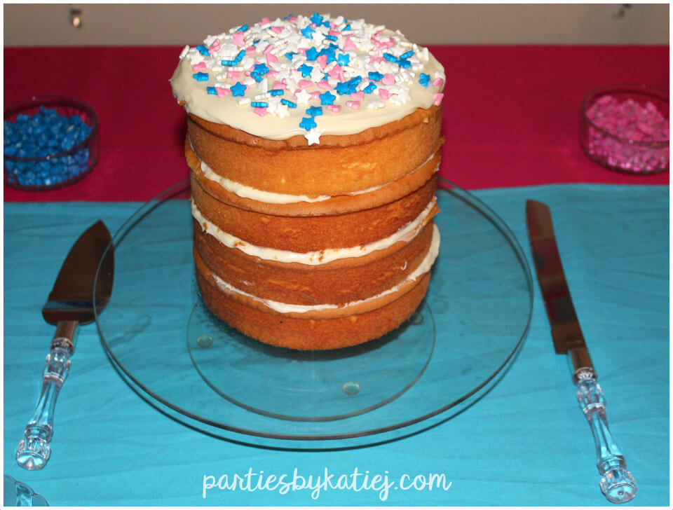 Gender Reveal Cake