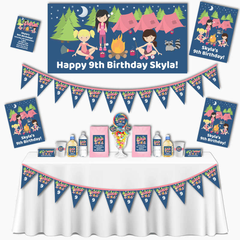 Girls Camp Out Birthday Grand Party Pack