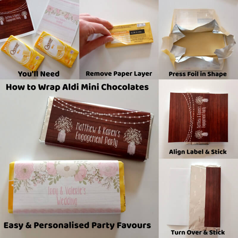 Rose Gold Foil Sheets for Over Wrapping Chocolate Bars - Candy