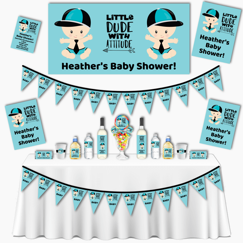 Little Dude Baby Shower Theme