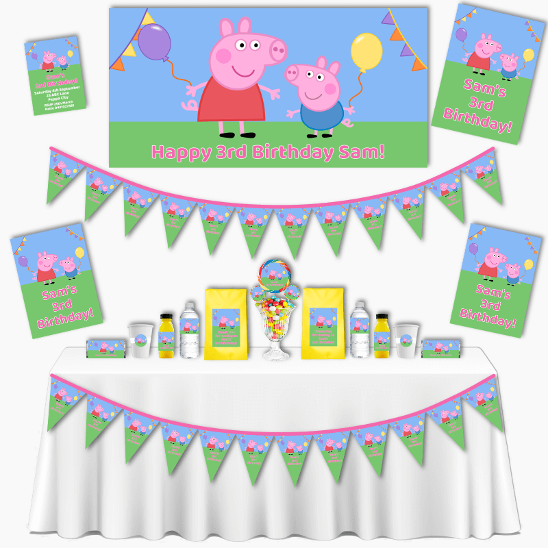 Peppa Pig & George Birthday Party Decorations