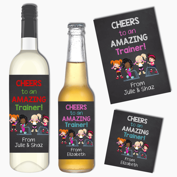 Personal Trainer Gift Wine and Beer Labels
