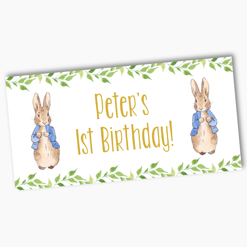 Peter Rabbit Birthday Party Banner