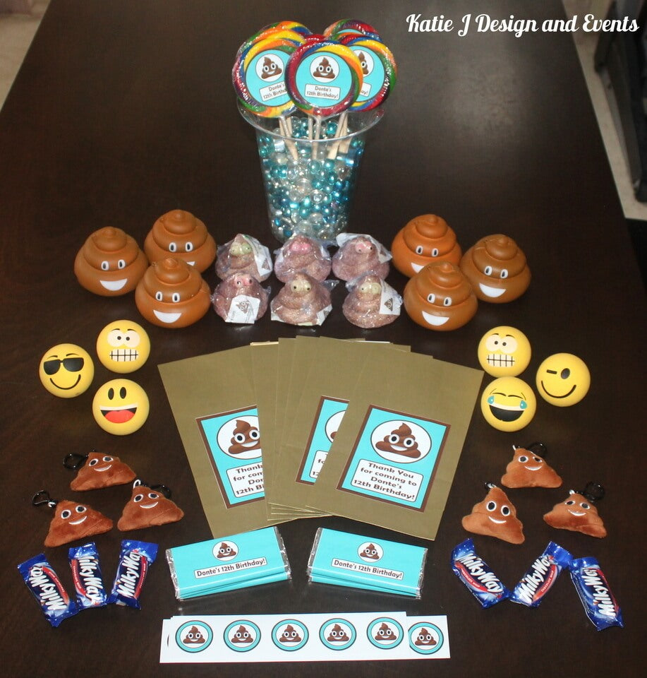 How to Throw a Fun Poop Emoji themed Birthday Party