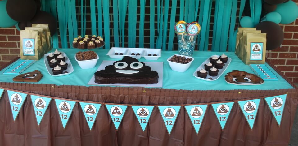 How to Throw a Fun Poop Emoji themed Birthday Party