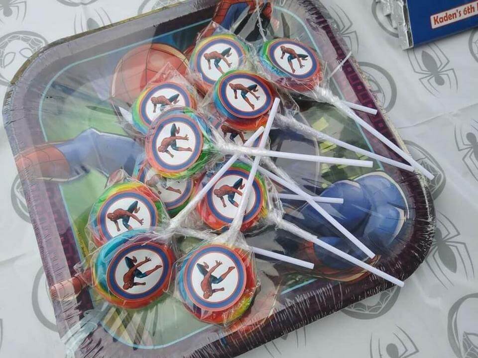 Spiderman Party Lollipops