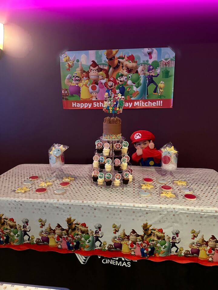 Super Mario Party Cake Table