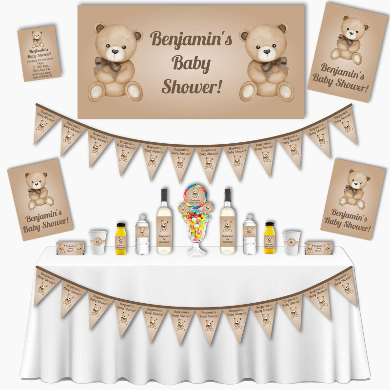 Vintage Teddy Bear Baby Shower Theme