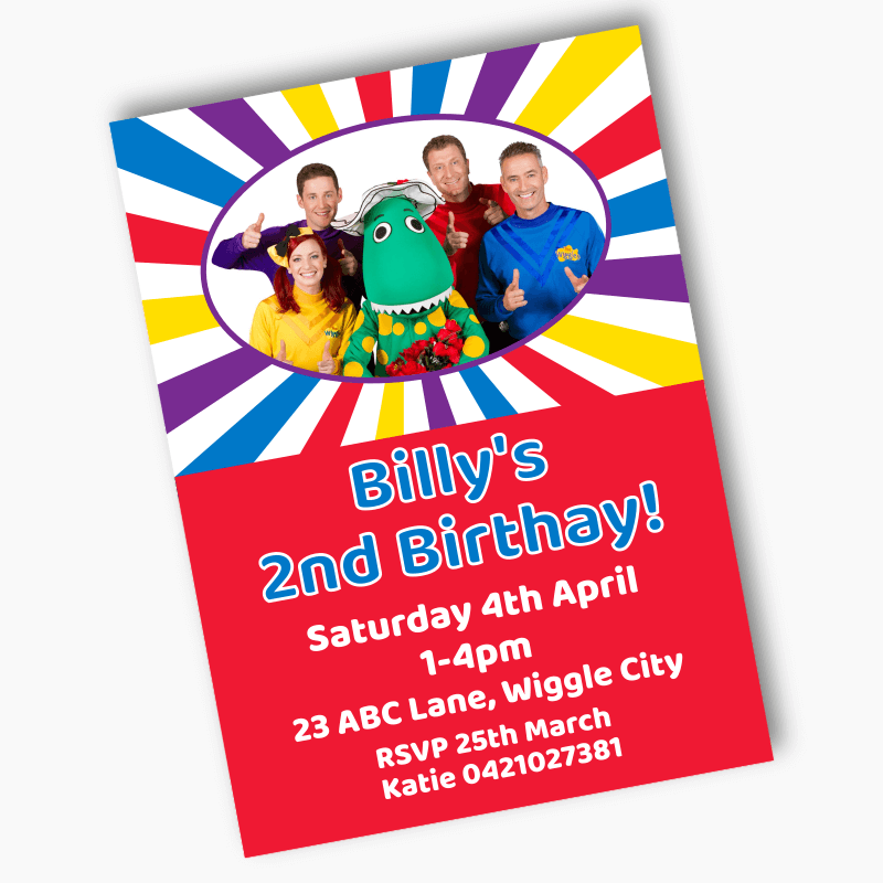 The Wiggle Birthday Party Invites