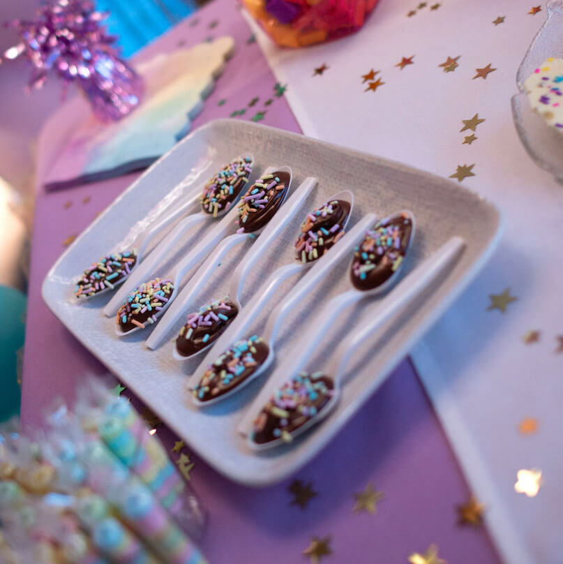 Unicorn Party Treat Chocolate Spoons