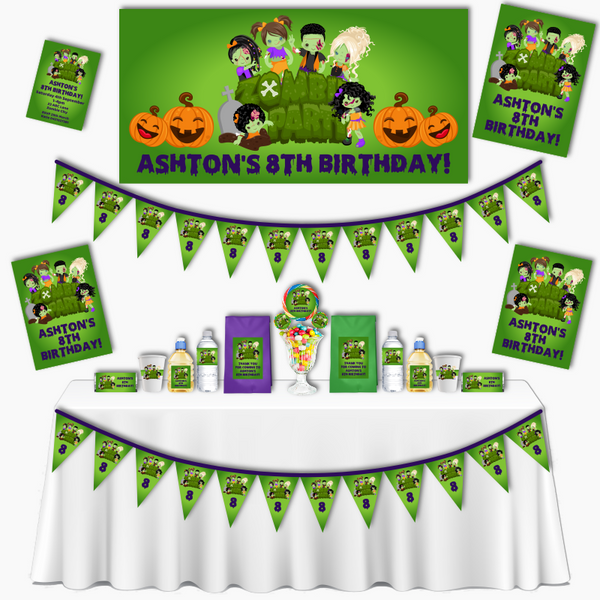 Zombie Birthday Party Grand Decorations Pack