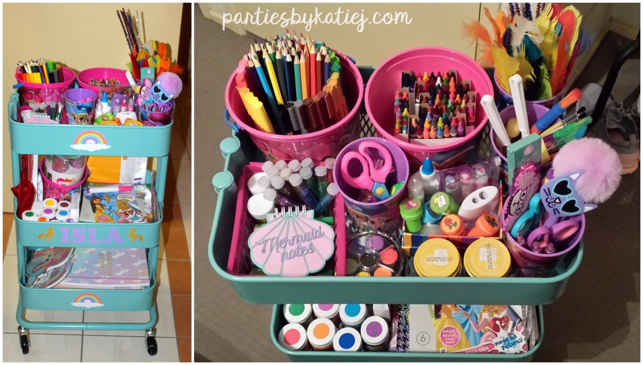 Kids Art Trolley - How to Organise Kids Art Supplies Great Gift Idea ...