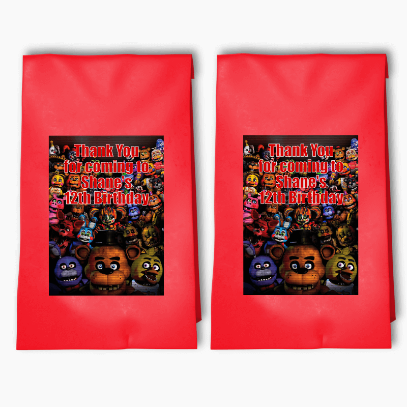 Personalised Five Nights at Freddy's Party Posters