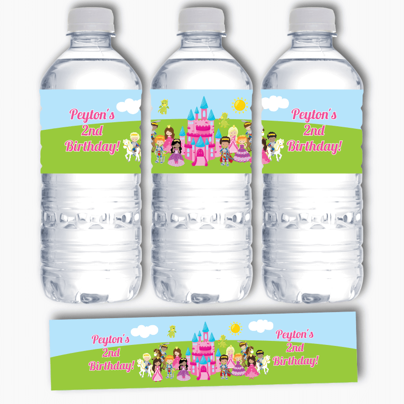 Disney Princess Palace Pets Birthday Water Bottle Label