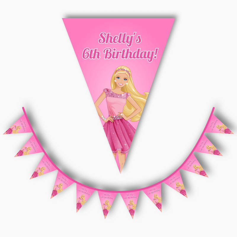 Personalised Barbie Banner Birthday Party Decorations Any Name Age & Photo  Girls