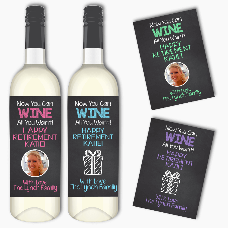  5 Wedding Anniversary Wine Label Stickers For 20th
