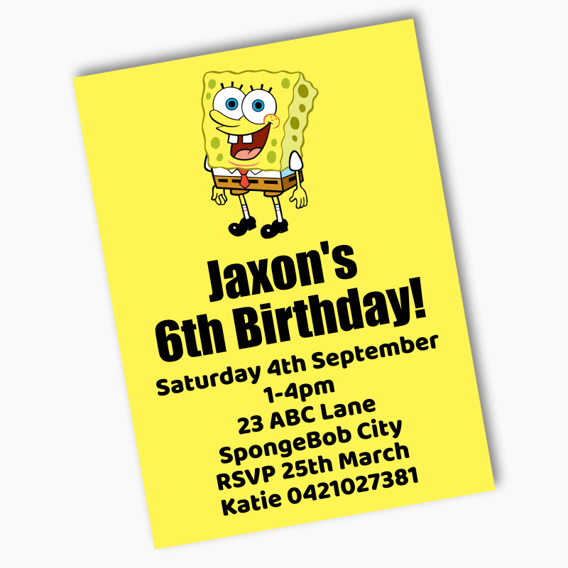 Personalised SpongeBob SquarePants Decorations Grand Pack - Katie J Design  and Events