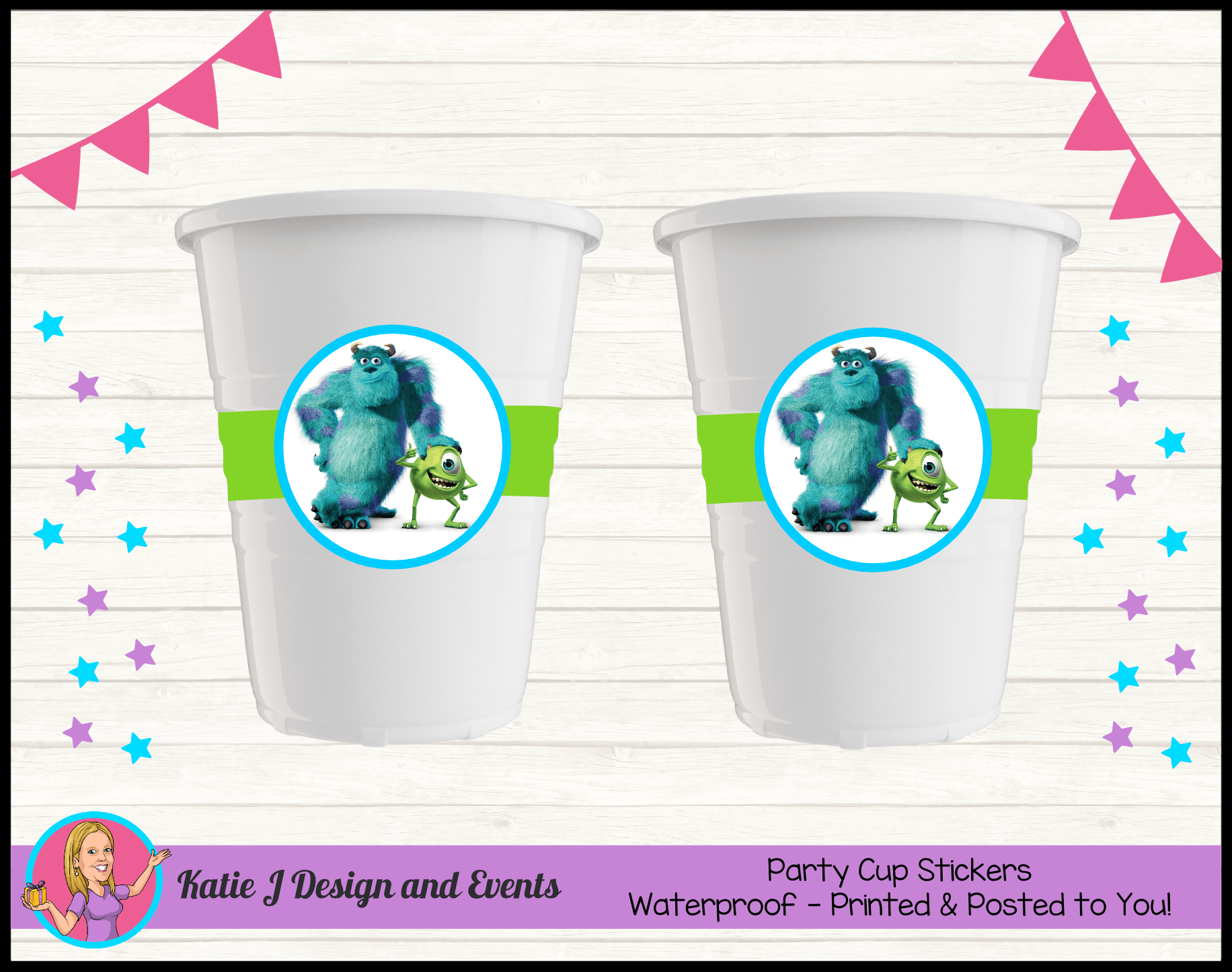 Personalised Monsters Inc Birthday Party Decorations Katie J Design And Events - roblox codes monsters inc theme