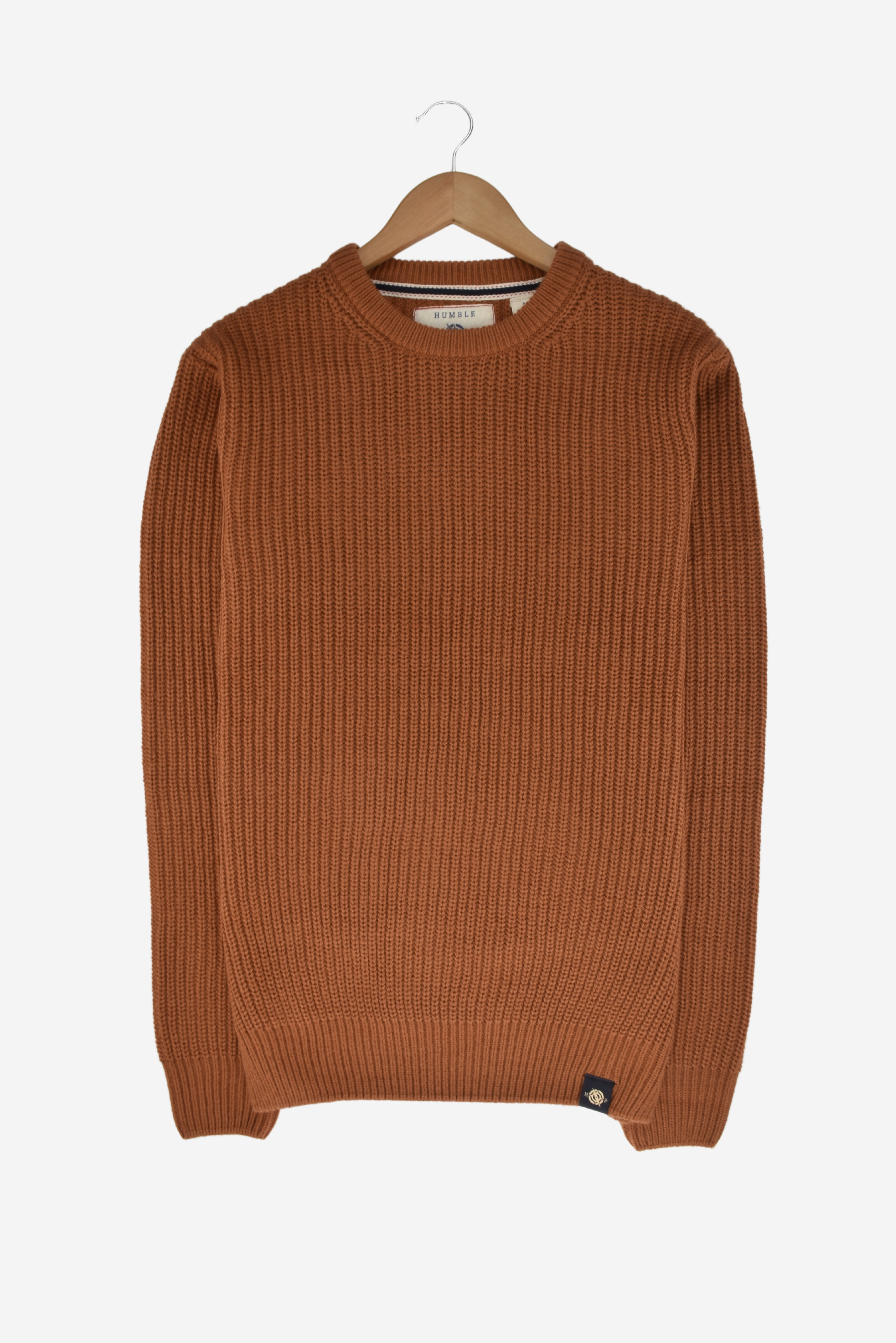 Humble Pioneer - Men's Camel Fisherman Rib Crewneck - Humble Pioneer product image