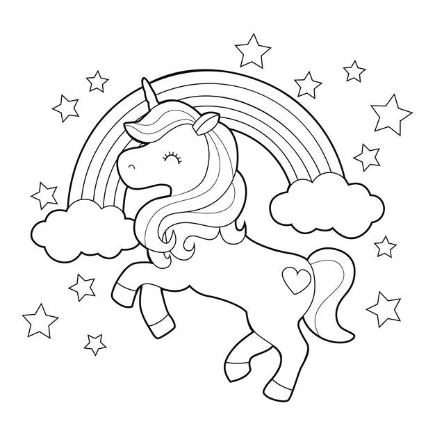 Coloriage Licorne Univers De Licorne