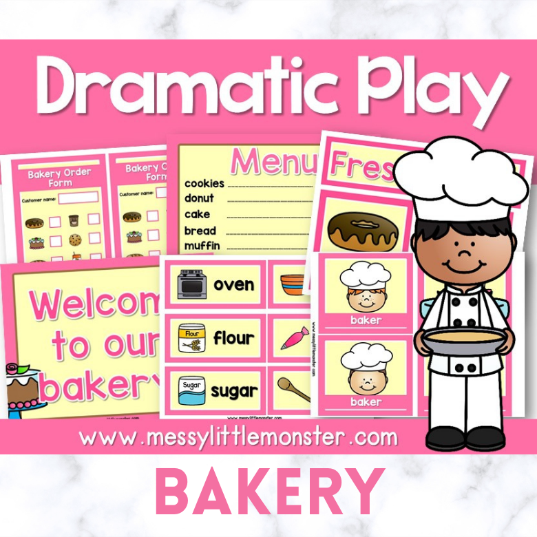 Bakery Dramatic Play Printables Messy Little Monster Shop