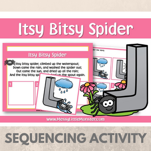 Itsy Bitsy - Nursery Rhyme Sequencing Activity – Messy Little Monster Shop