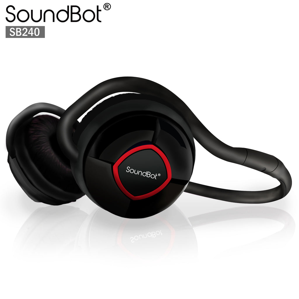 SoundBot® SB240 Red Bluetooth Headphone 