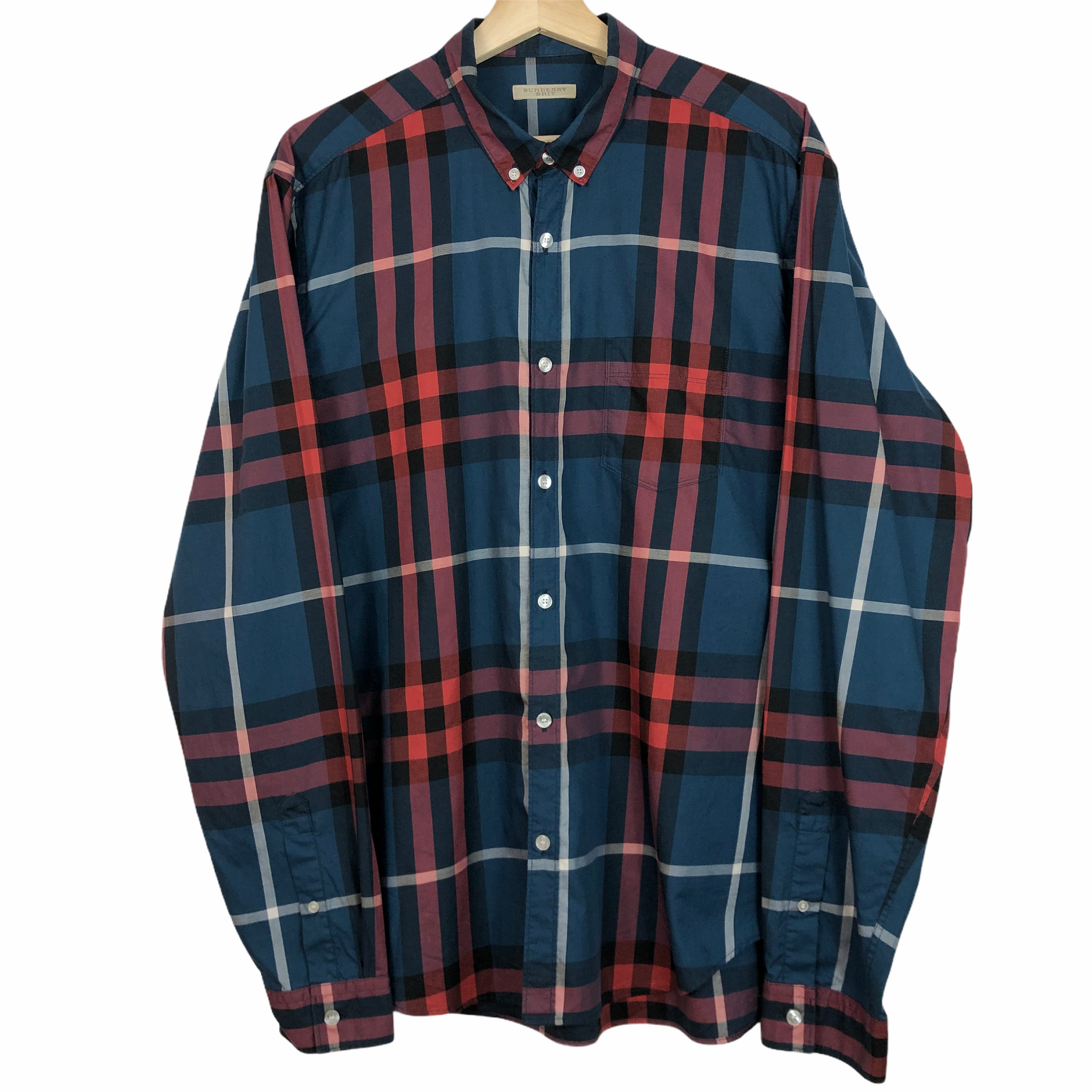 Burberry Brit Red / Teal Nova Check Long Sleeved Shirt - Extra Large ( –  SWADS MENSWEAR