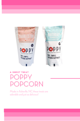 poppy popcorn pink and blue bags 