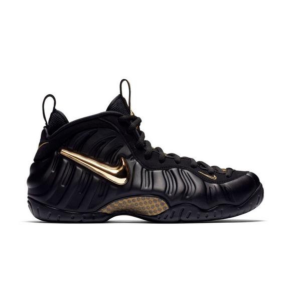 nike foams black and gold