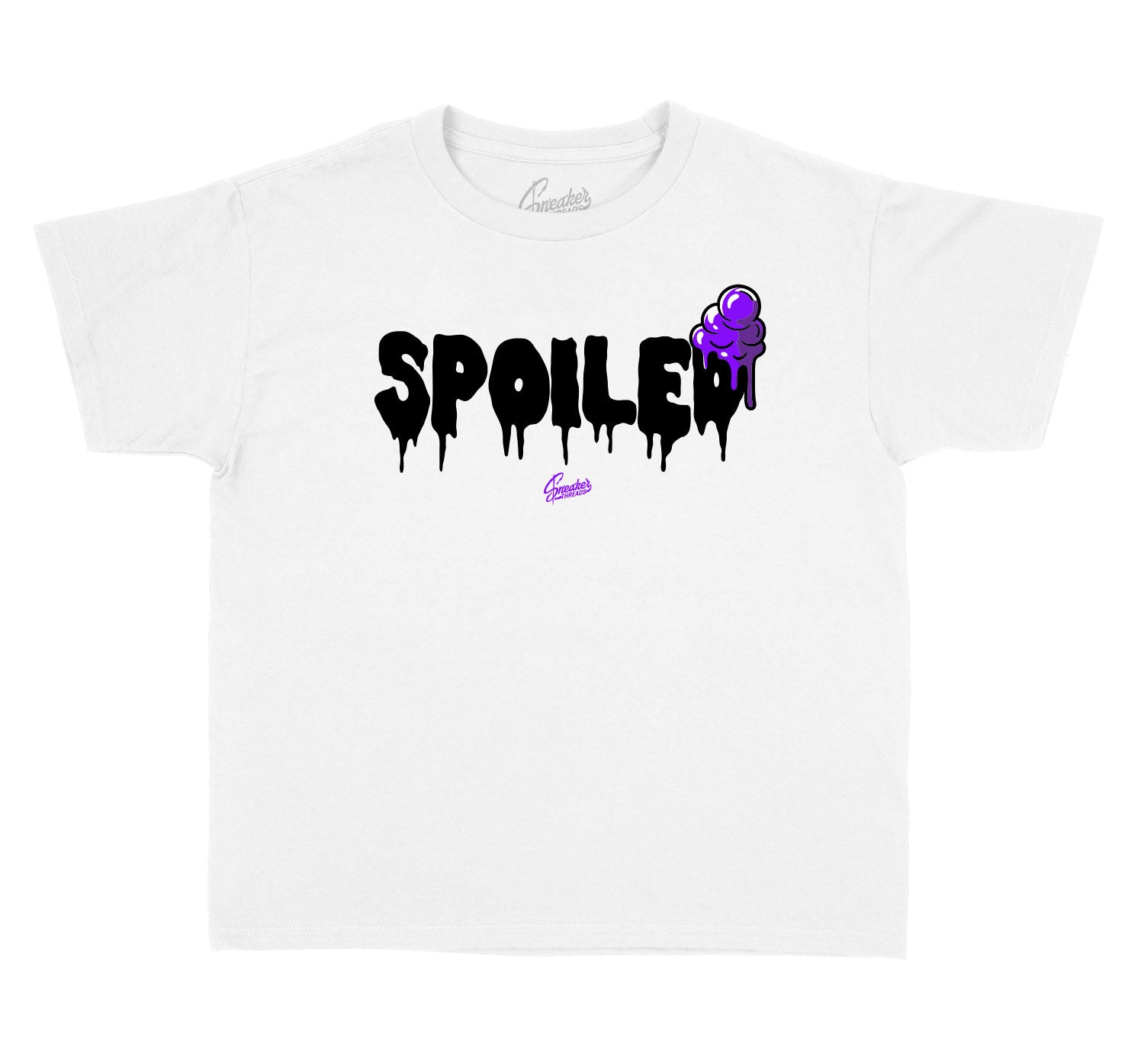 white and purple jordan 4 shirt